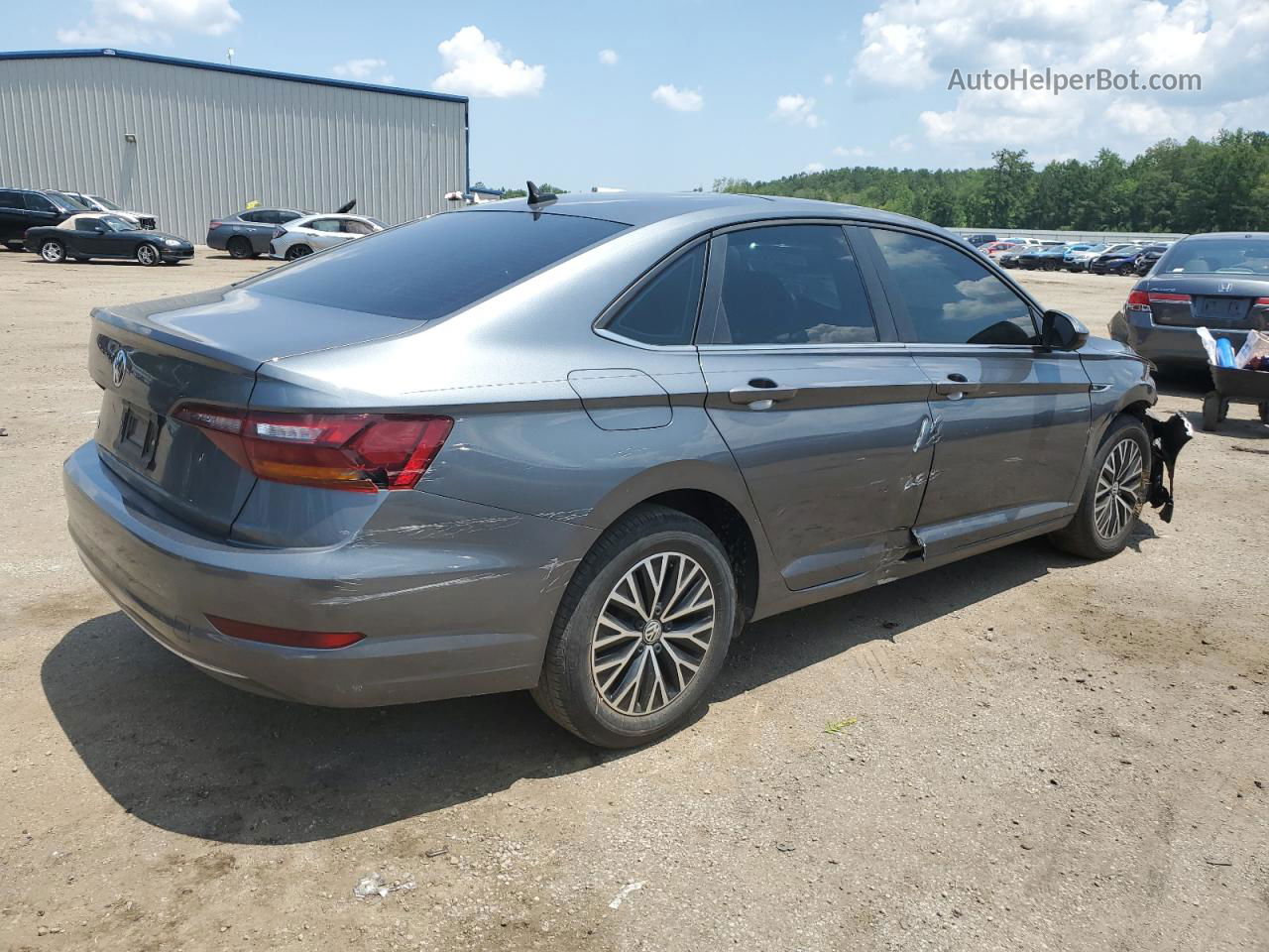 2019 Volkswagen Jetta Sel Gray vin: 3VWEB7BU9KM157144