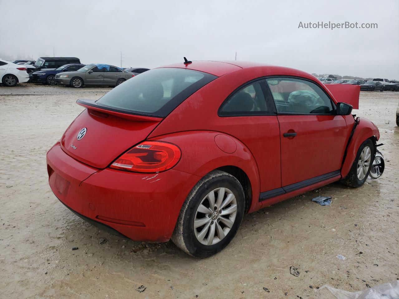 2016 Volkswagen Beetle 1.8t Red vin: 3VWF07AT2GM601328