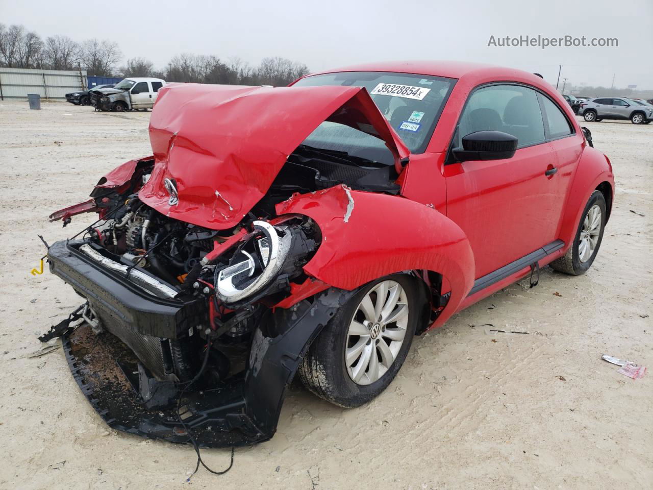 2016 Volkswagen Beetle 1.8t Red vin: 3VWF07AT2GM601328