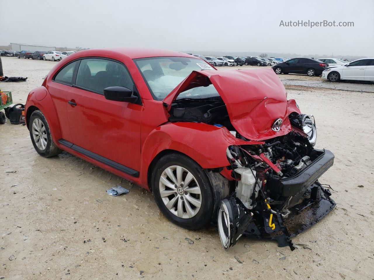 2016 Volkswagen Beetle 1.8t Red vin: 3VWF07AT2GM601328