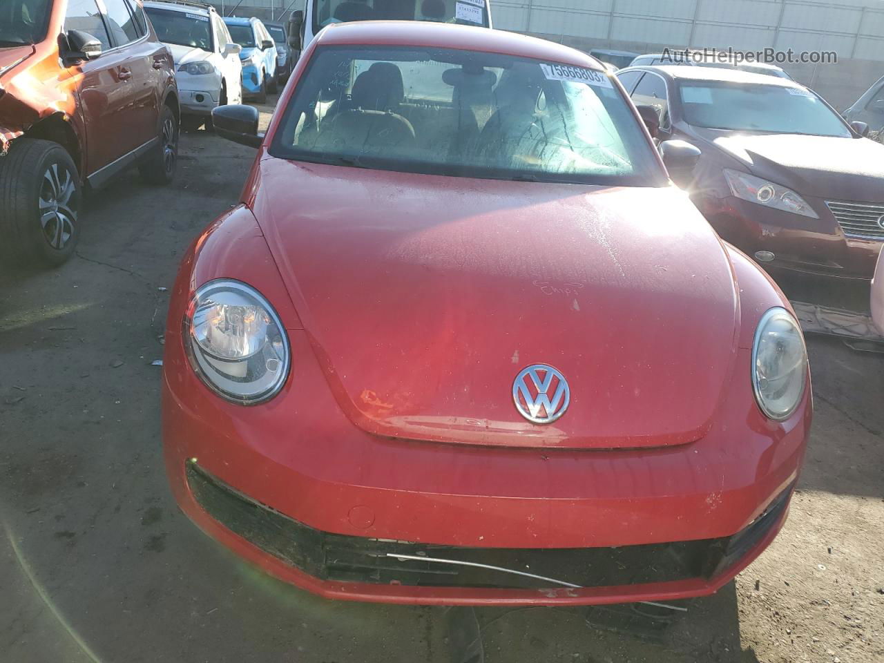 2016 Volkswagen Beetle 1.8t Red vin: 3VWF07AT7GM605116