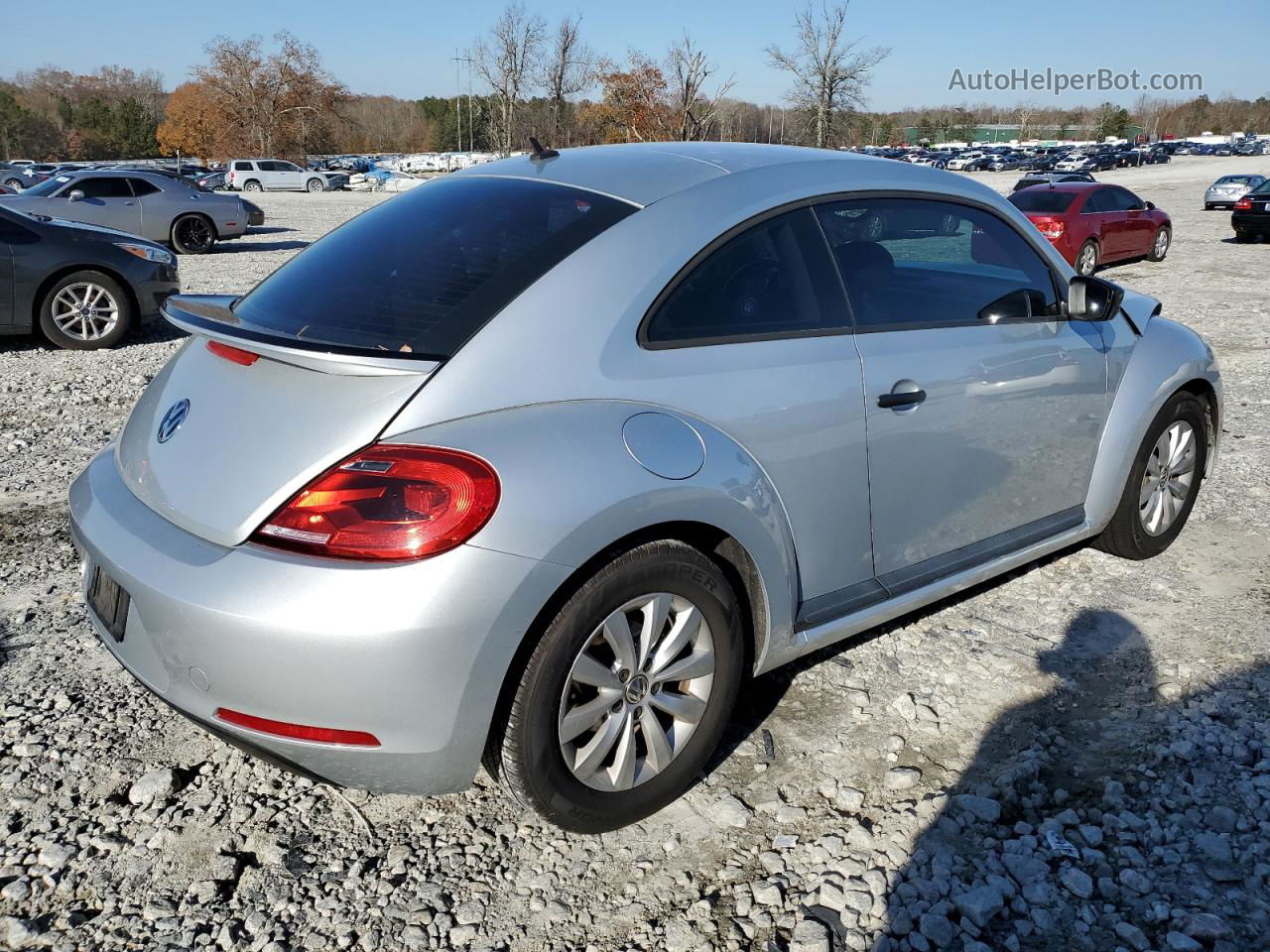 2016 Volkswagen Beetle 1.8t Silver vin: 3VWF07AT9GM619860