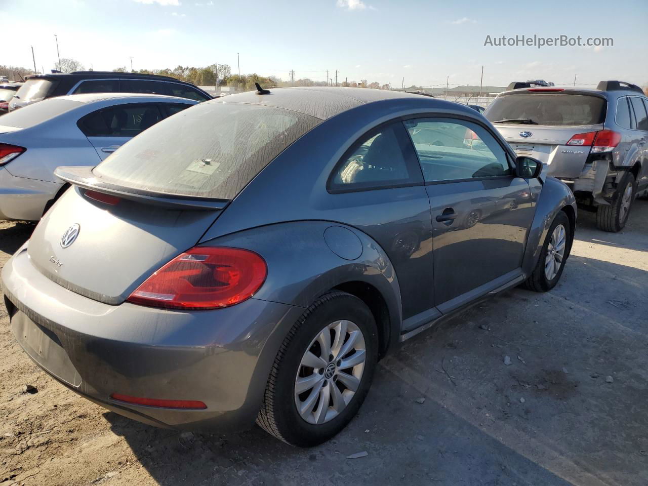 2016 Volkswagen Beetle 1.8t Gray vin: 3VWF17AT0GM606539