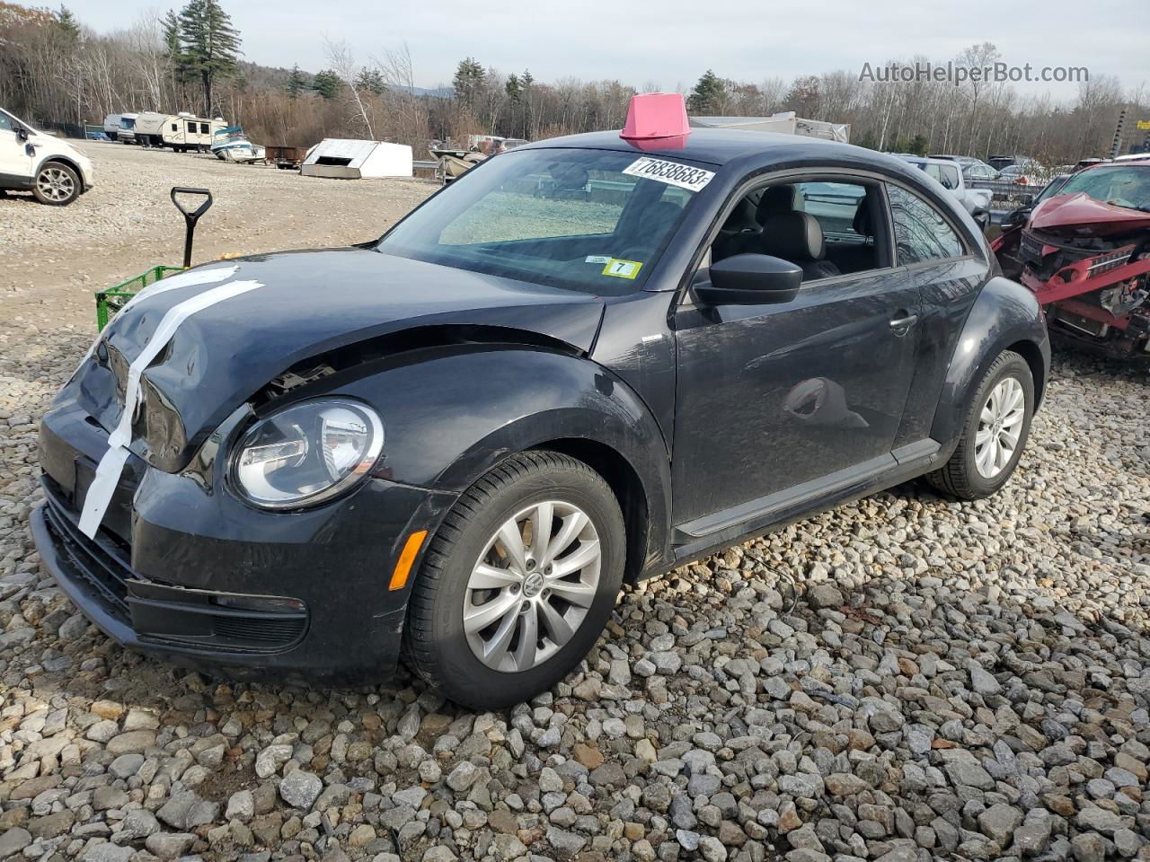 2016 Volkswagen Beetle 1.8t Black vin: 3VWF17AT0GM609621