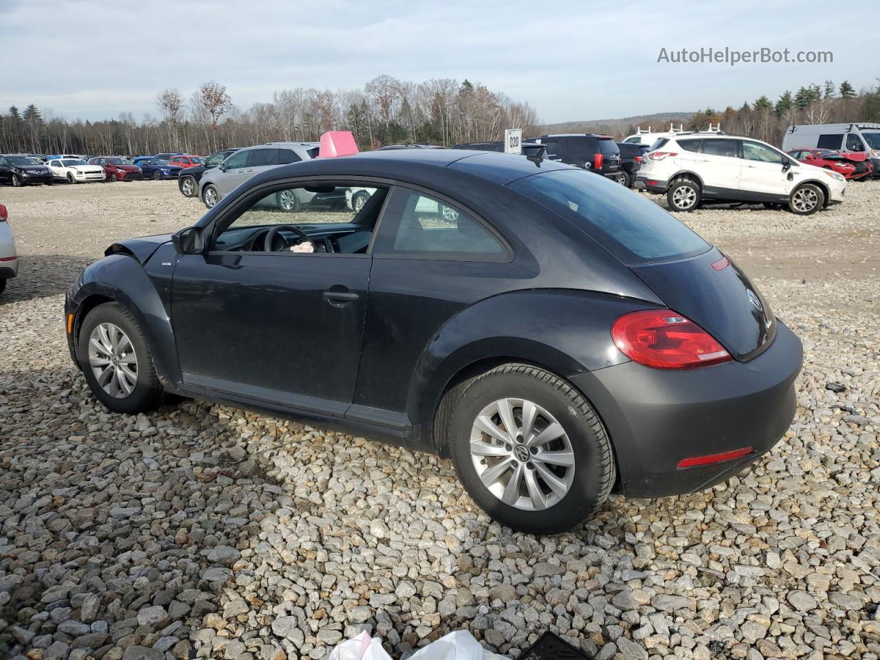 2016 Volkswagen Beetle 1.8t Black vin: 3VWF17AT0GM609621