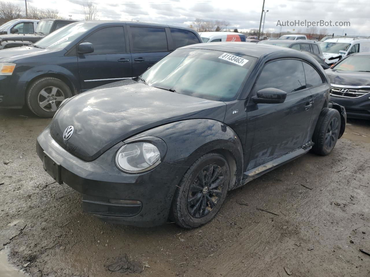 2014 Volkswagen Beetle  Black vin: 3VWF17AT3EM643128