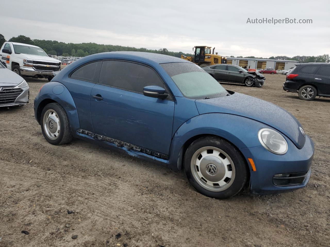 2016 Volkswagen Beetle 1.8t Синий vin: 3VWF17AT3GM637400