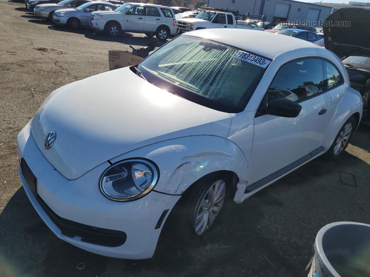 2016 Volkswagen Beetle 1.8t Белый vin: 3VWF17AT4GM632593