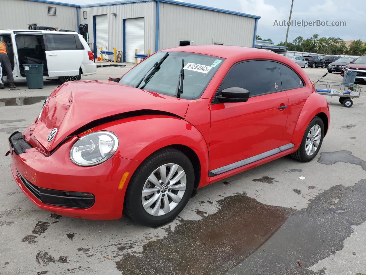 2016 Volkswagen Beetle 1.8t Red vin: 3VWF17AT5GM625667