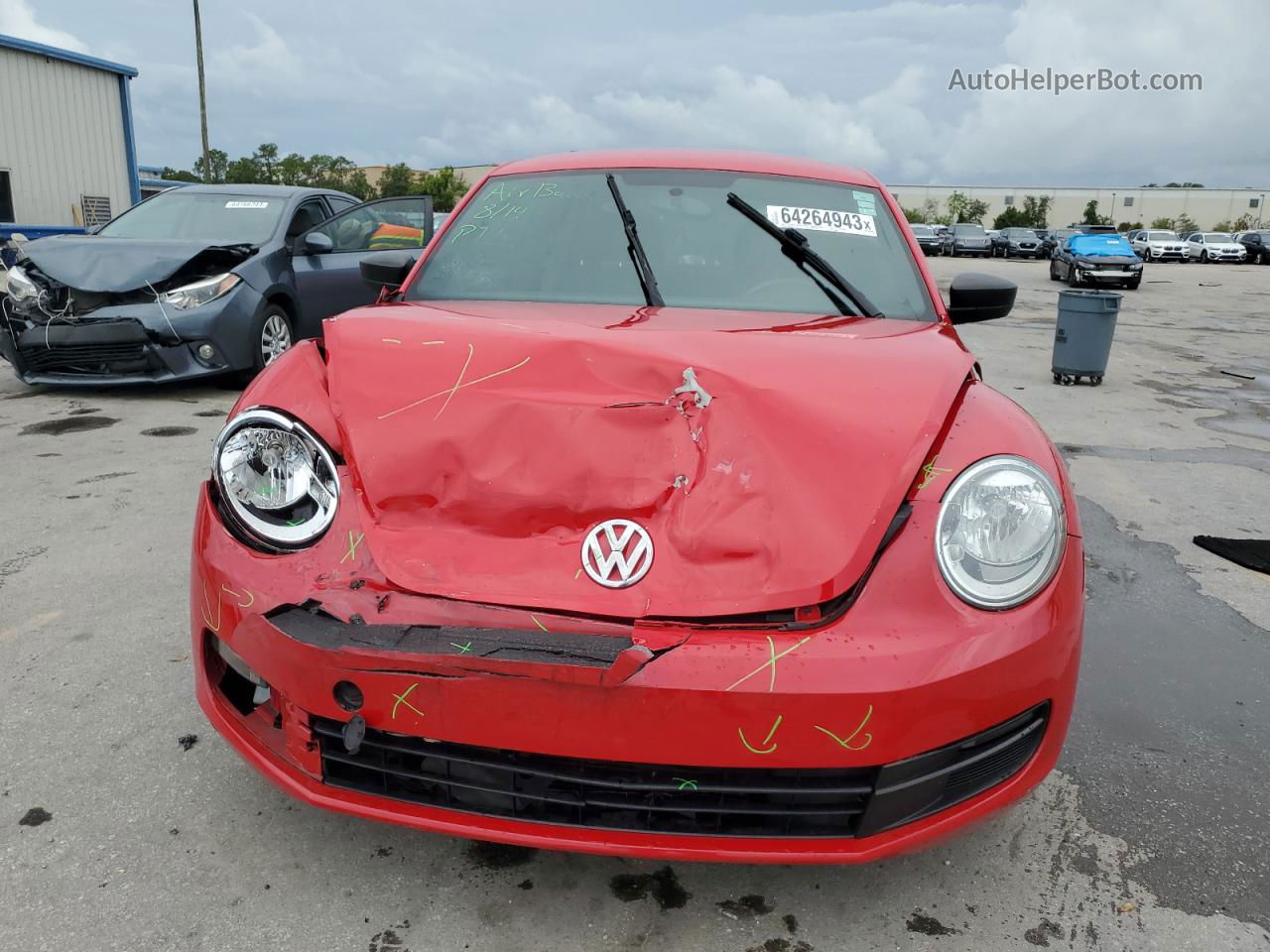 2016 Volkswagen Beetle 1.8t Red vin: 3VWF17AT5GM625667