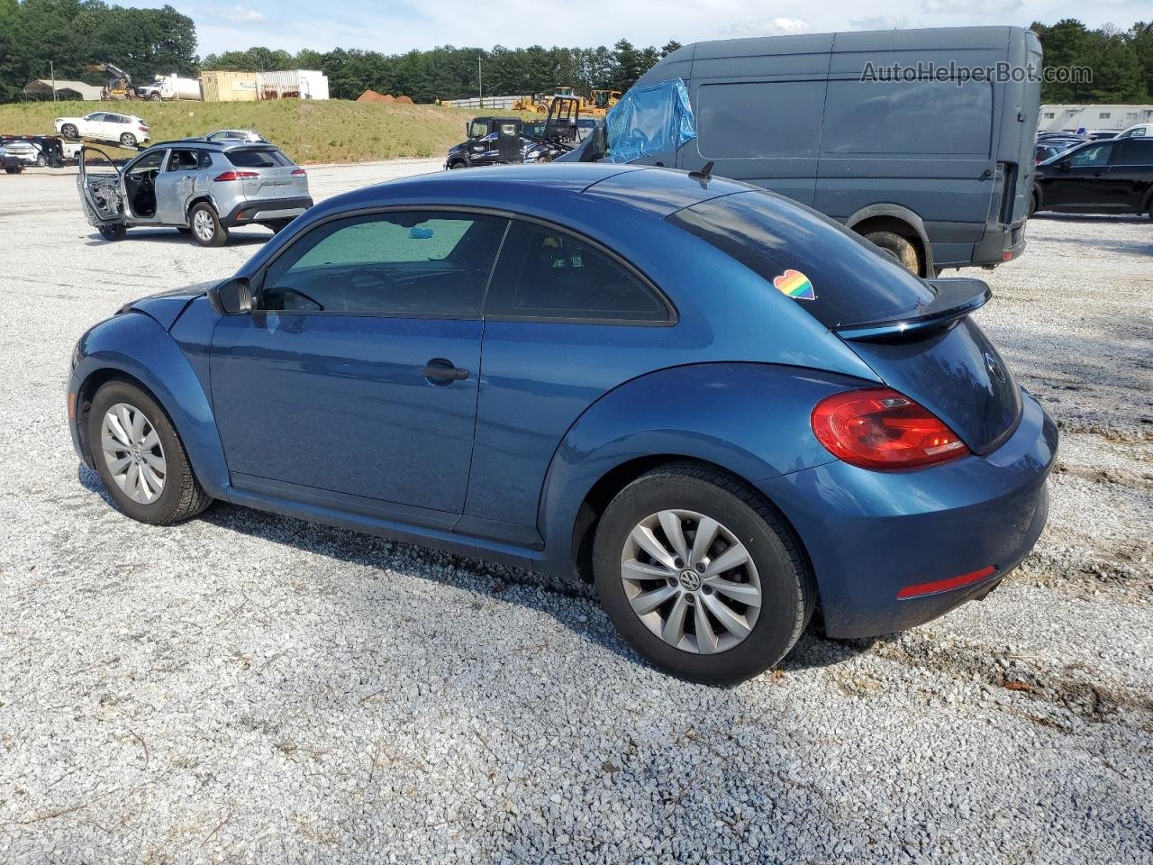 2016 Volkswagen Beetle 1.8t Blue vin: 3VWF17AT5GM635762