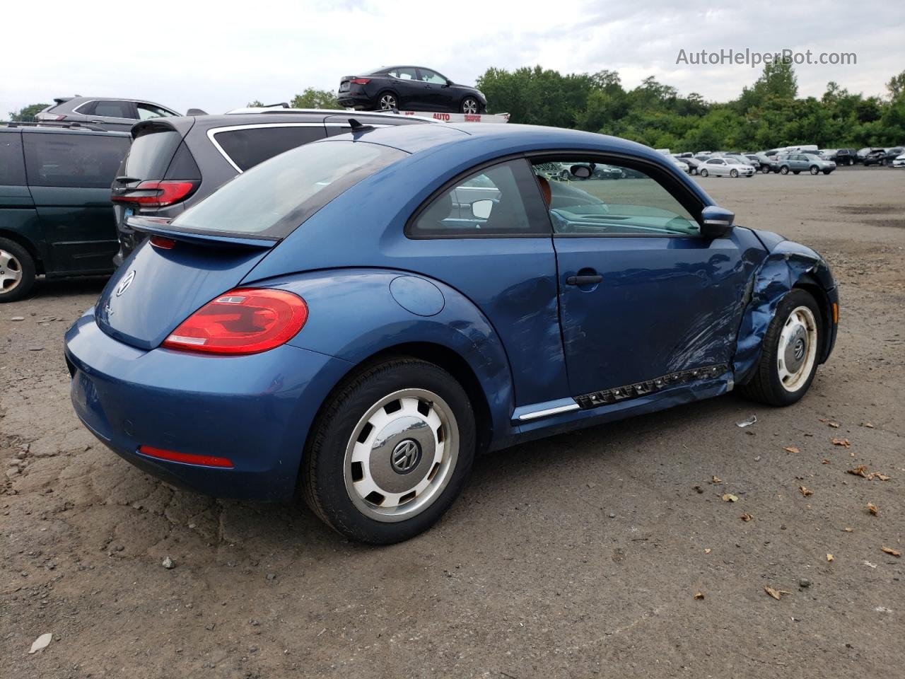 2016 Volkswagen Beetle 1.8t Blue vin: 3VWF17AT5GM637835