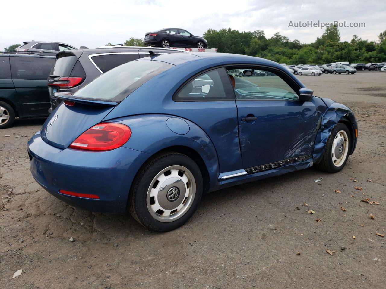 2016 Volkswagen Beetle 1.8t Синий vin: 3VWF17AT5GM637835