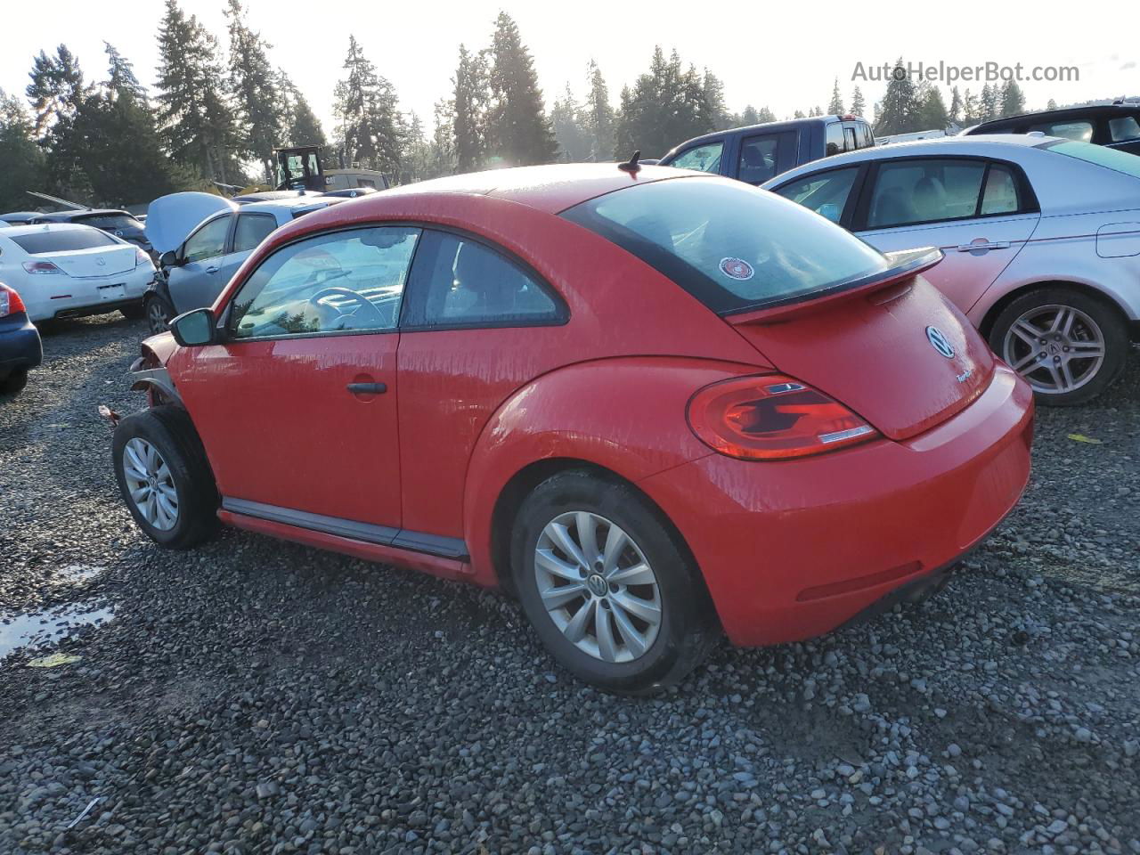 2016 Volkswagen Beetle 1.8t Red vin: 3VWF17AT6GM616959