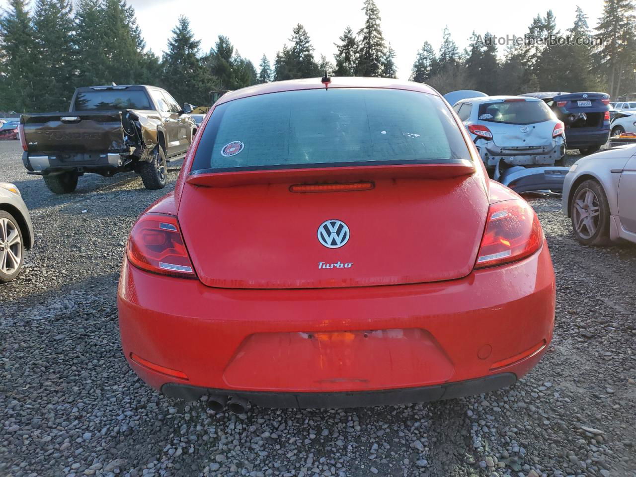 2016 Volkswagen Beetle 1.8t Red vin: 3VWF17AT6GM616959