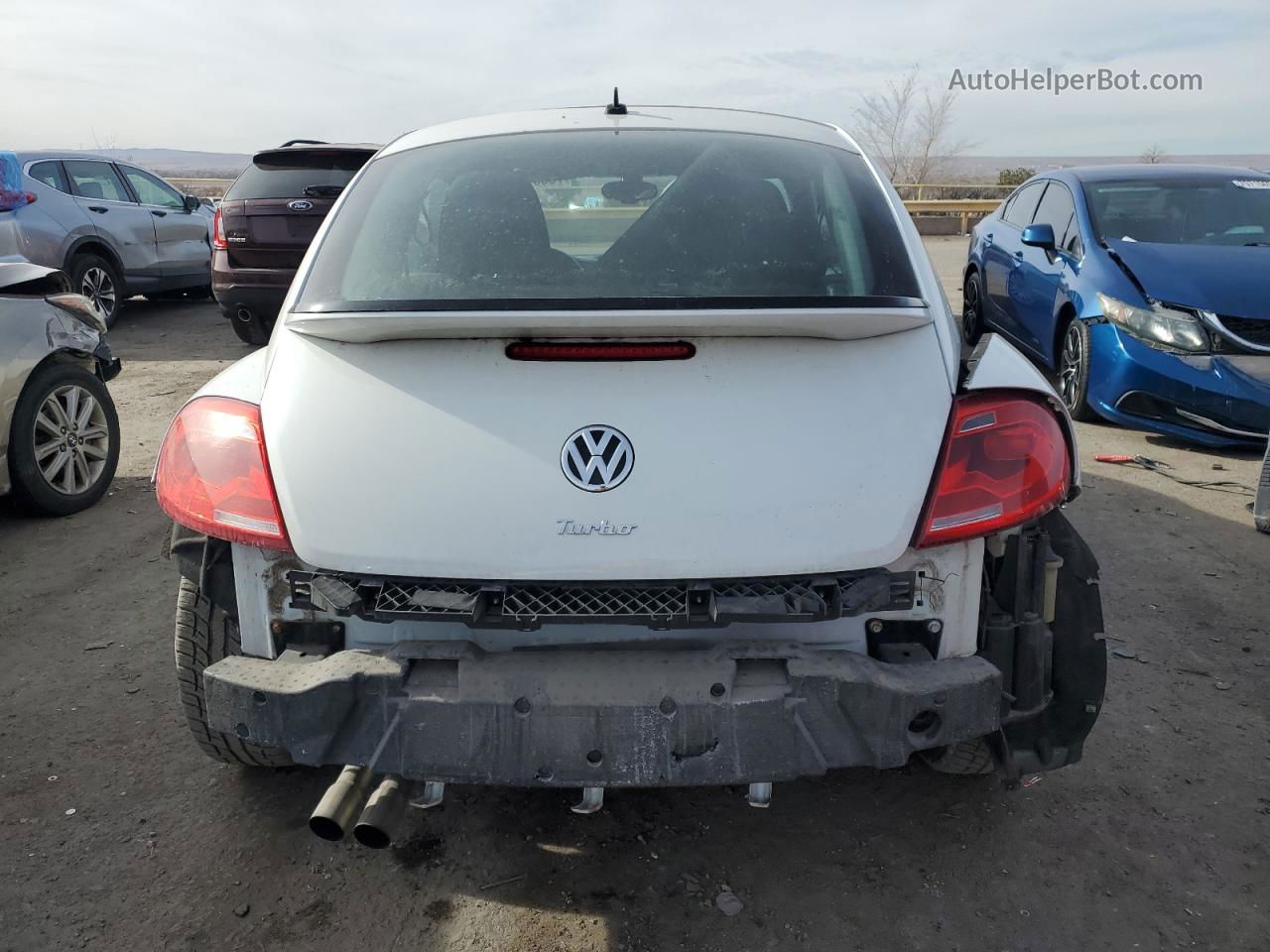 2016 Volkswagen Beetle 1.8t White vin: 3VWF17AT6GM617402