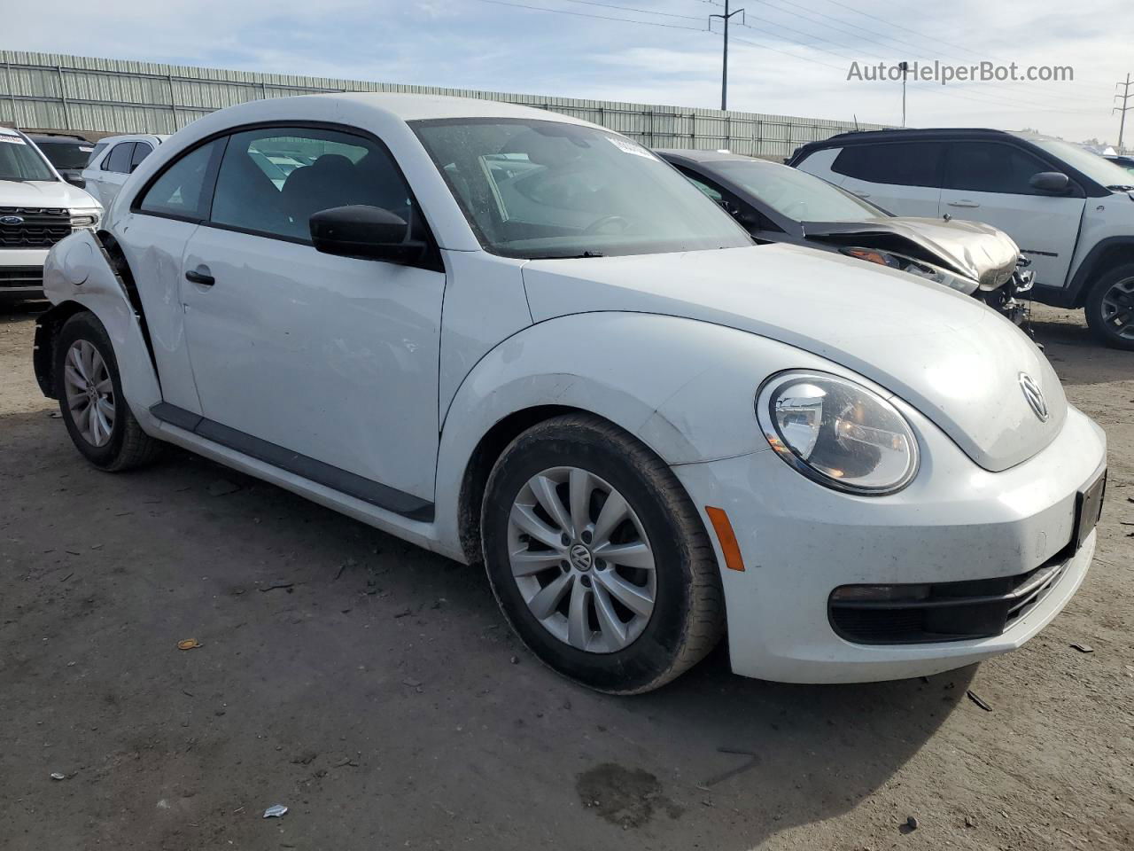 2016 Volkswagen Beetle 1.8t White vin: 3VWF17AT6GM617402