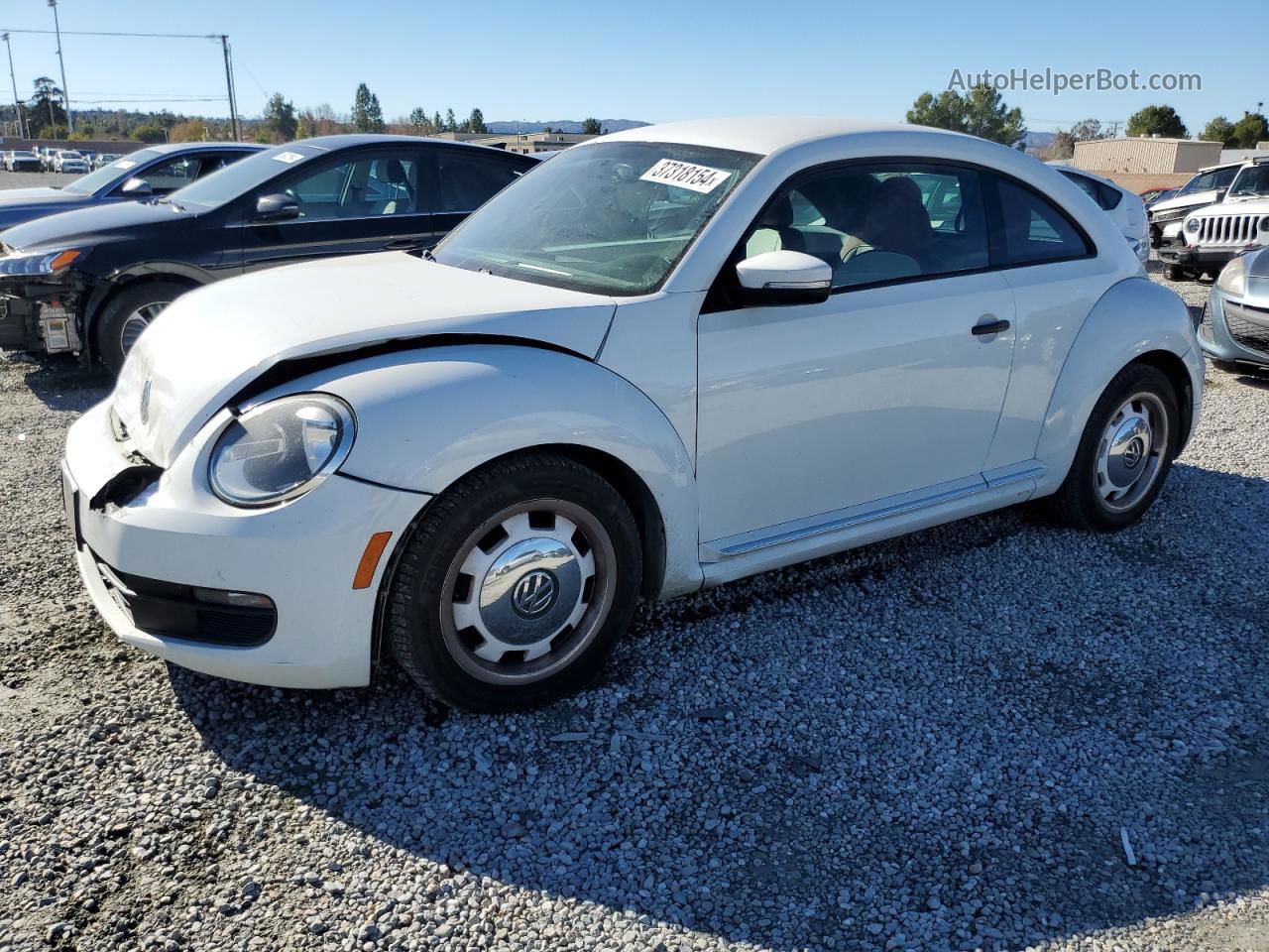 2016 Volkswagen Beetle 1.8t White vin: 3VWF17AT6GM631302