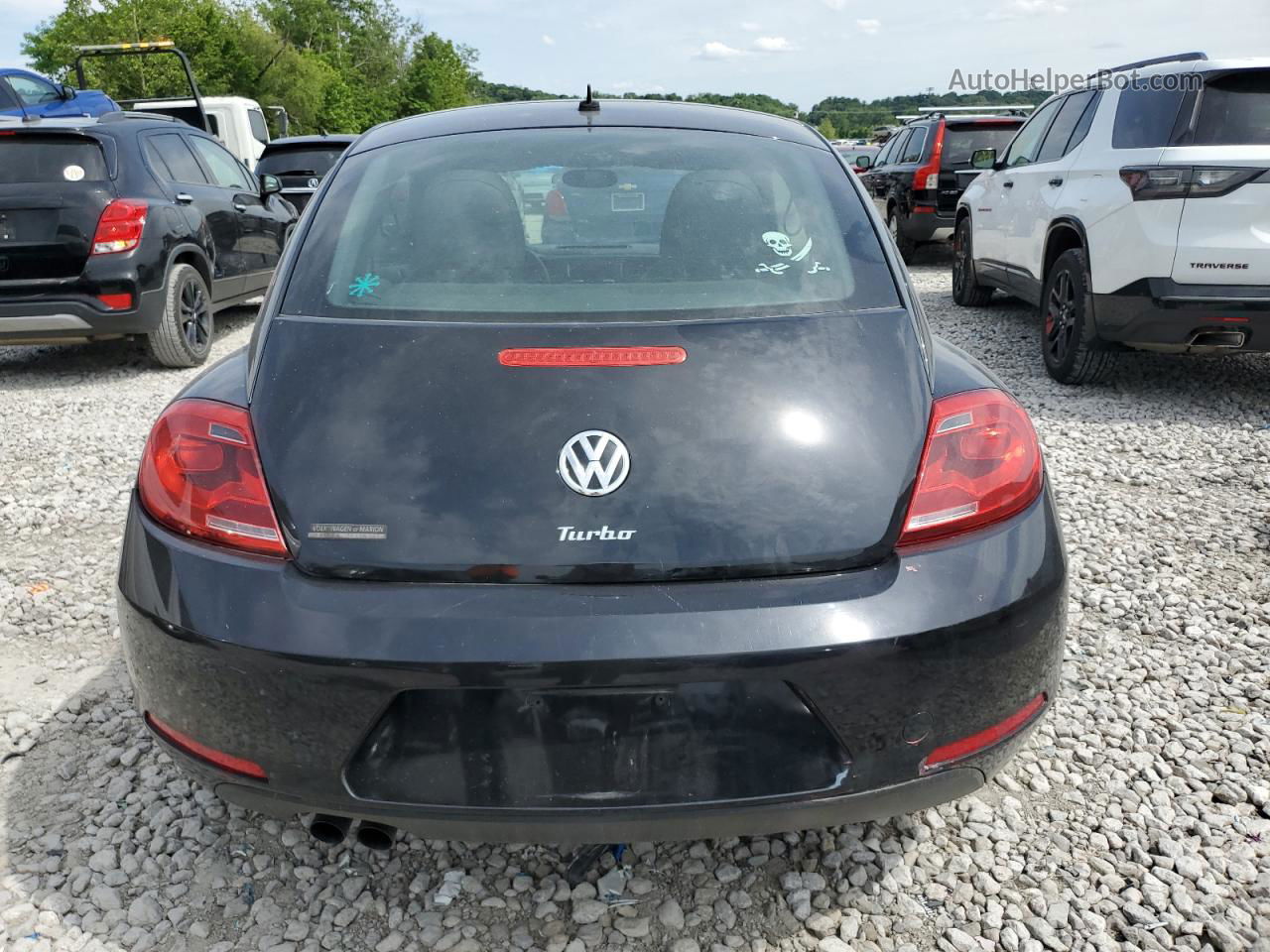 2016 Volkswagen Beetle 1.8t Black vin: 3VWF17AT7GM610488