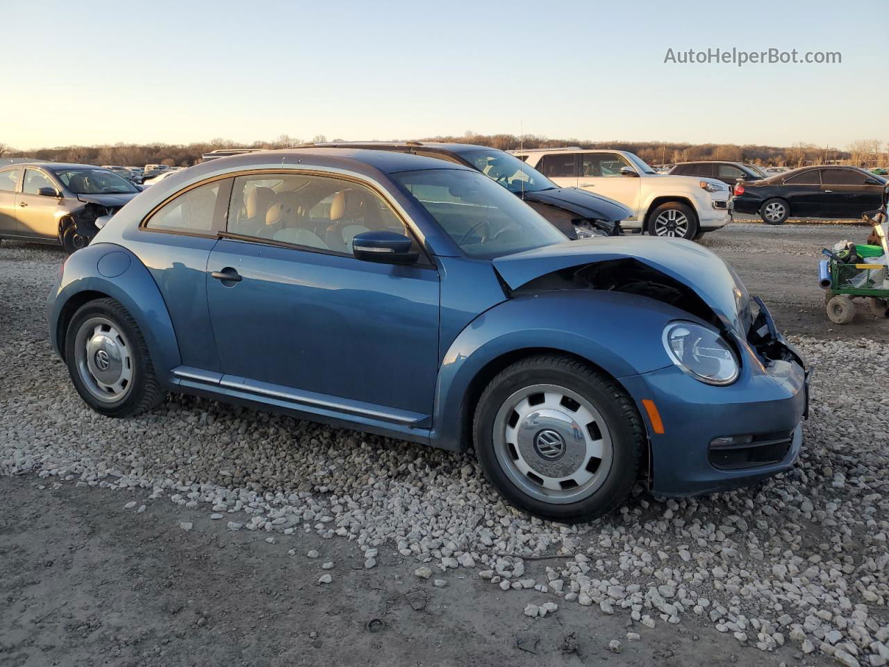 2016 Volkswagen Beetle 1.8t Blue vin: 3VWF17AT7GM631745