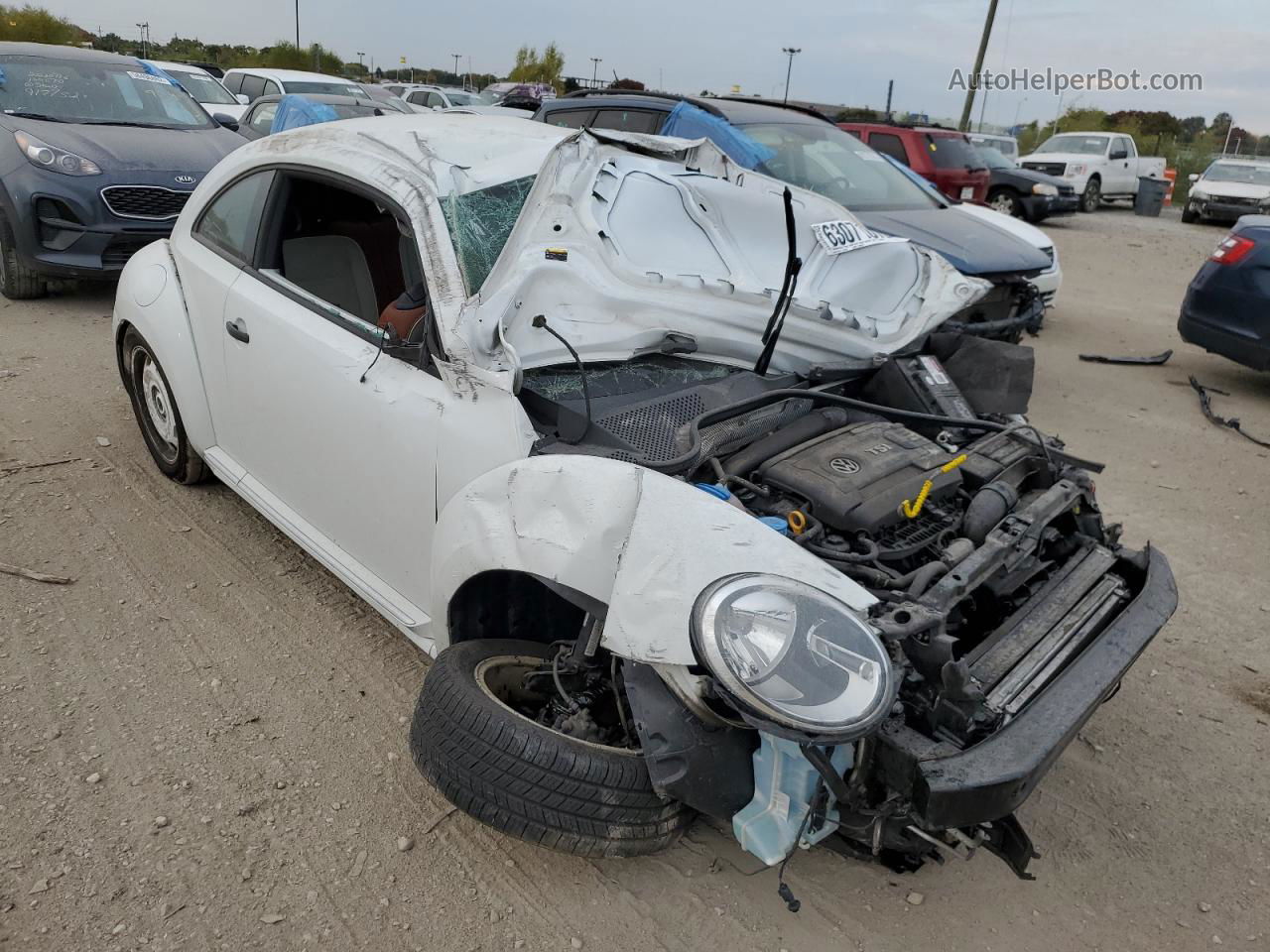 2016 Volkswagen Beetle 1.8t White vin: 3VWF17AT7GM631888