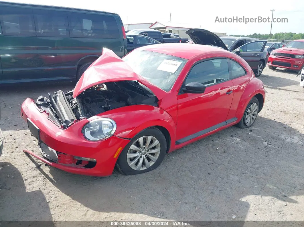 2014 Volkswagen Beetle 1.8t Entry Red vin: 3VWF17AT8EM654075