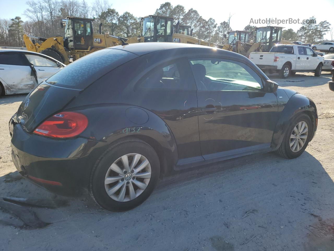 2016 Volkswagen Beetle 1.8t Black vin: 3VWF17AT8GM610693