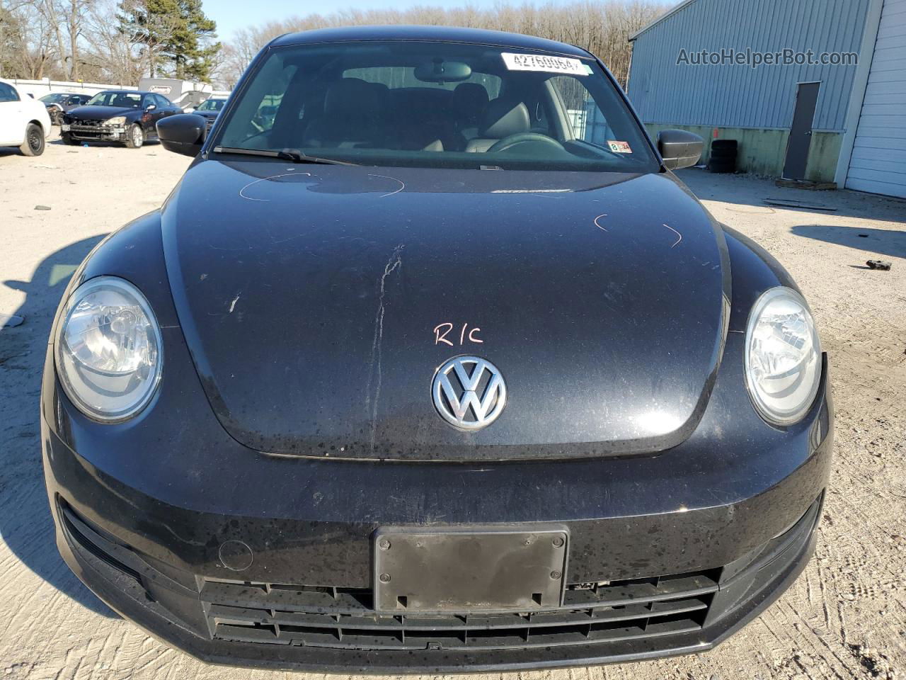 2016 Volkswagen Beetle 1.8t Black vin: 3VWF17AT8GM610693