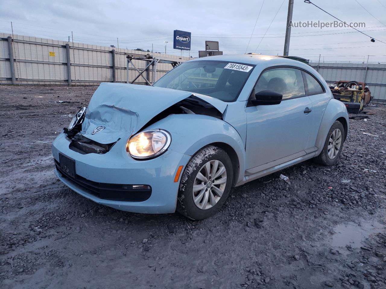 2016 Volkswagen Beetle 1.8t Blue vin: 3VWF17AT9GM605535