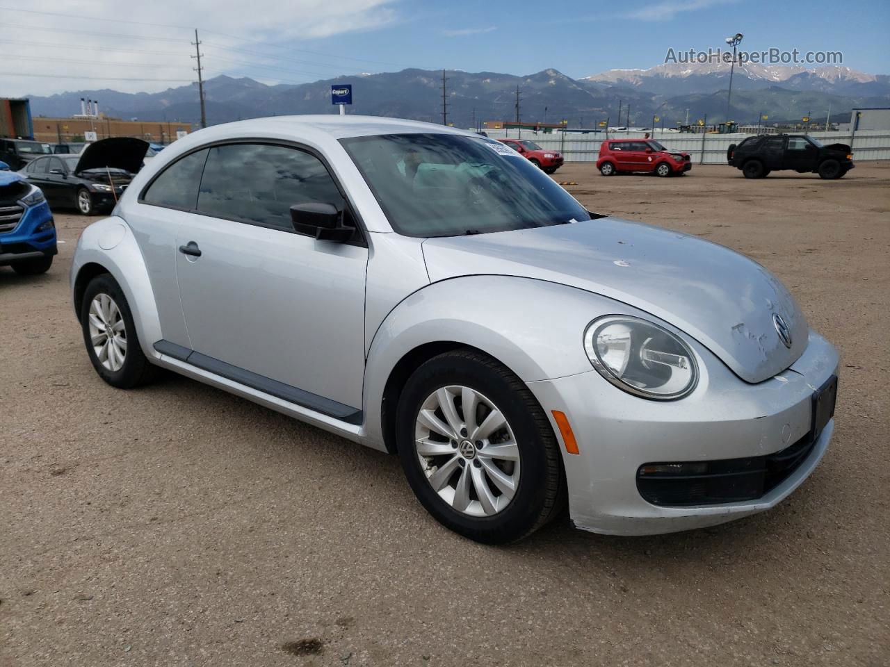 2016 Volkswagen Beetle 1.8t Silver vin: 3VWF17AT9GM606247