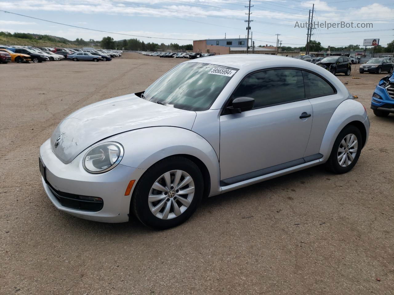 2016 Volkswagen Beetle 1.8t Серебряный vin: 3VWF17AT9GM606247