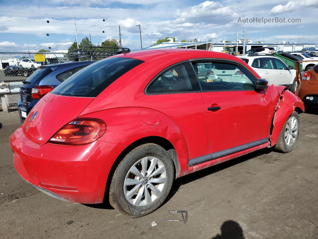 2016 Volkswagen Beetle 1.8t Red vin: 3VWF17ATXGM609268