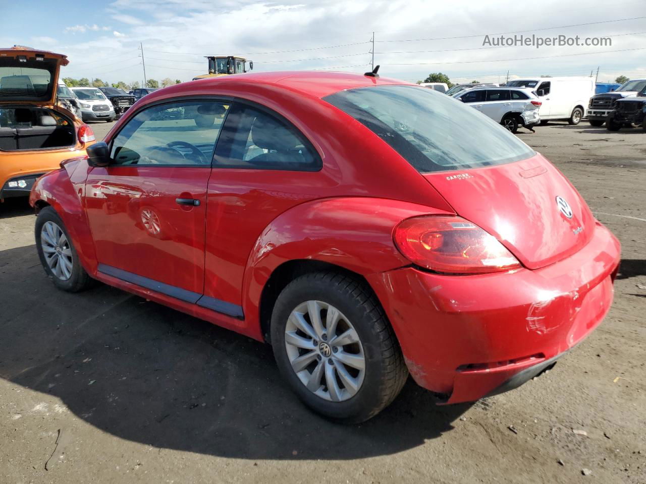 2016 Volkswagen Beetle 1.8t Red vin: 3VWF17ATXGM609268