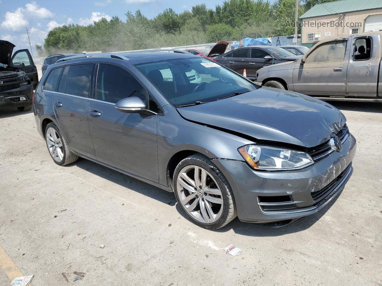 2015 Volkswagen Golf Sportwagen Tdi S Серый vin: 3VWFA7AU2FM502268