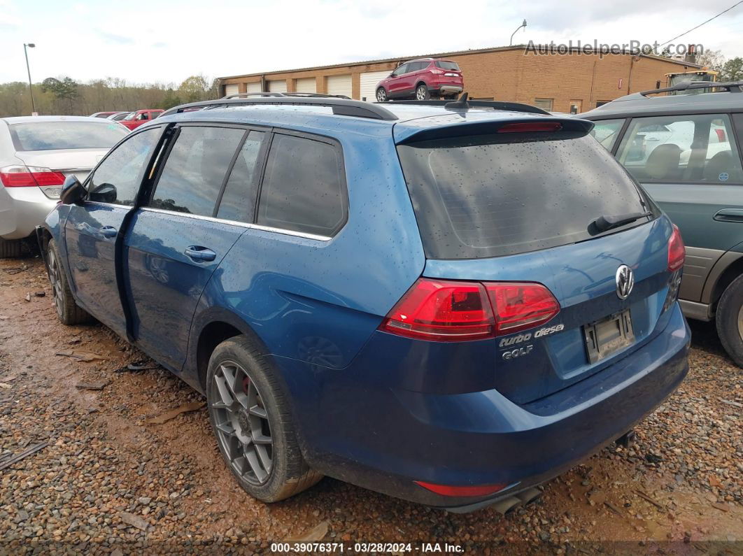 2015 Volkswagen Golf Sportwagen Tdi S 4-door Blue vin: 3VWFA7AU5FM506654