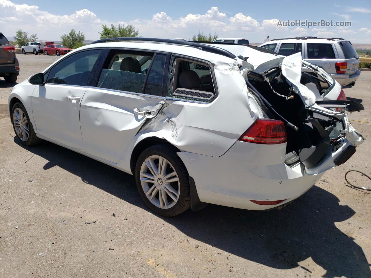 2015 Volkswagen Golf Sportwagen Tdi S White vin: 3VWFA7AU5FM509621