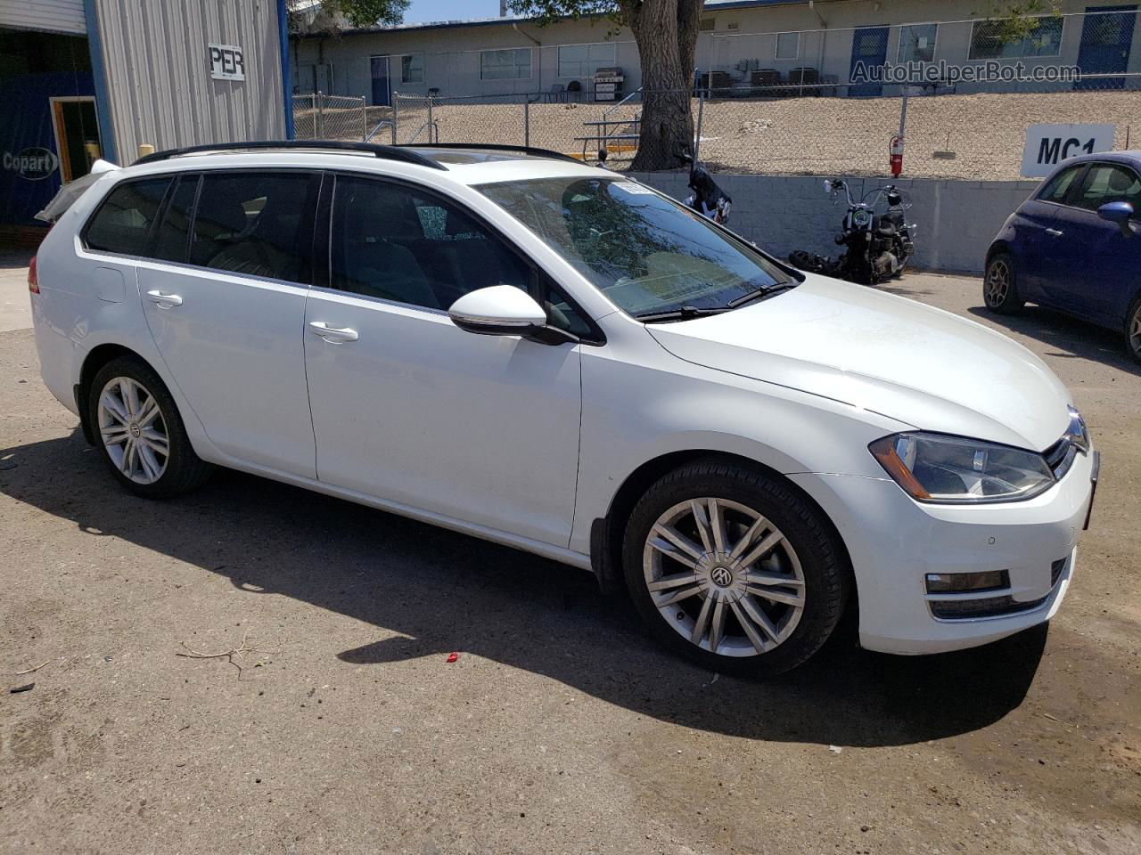 2015 Volkswagen Golf Sportwagen Tdi S White vin: 3VWFA7AU5FM509621