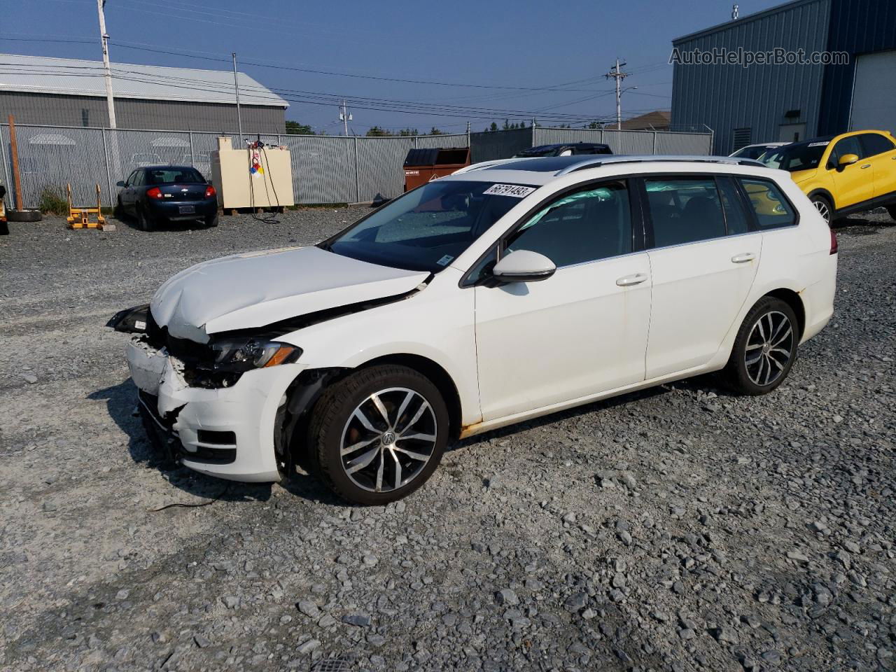 2015 Volkswagen Golf Sportwagen Tdi S White vin: 3VWFA7AU5FM513801