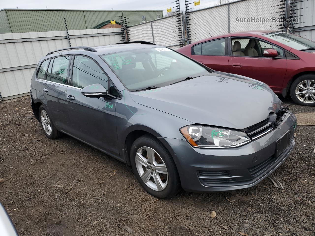 2015 Volkswagen Golf Sportwagen Tdi S Серый vin: 3VWFA7AU6FM509739