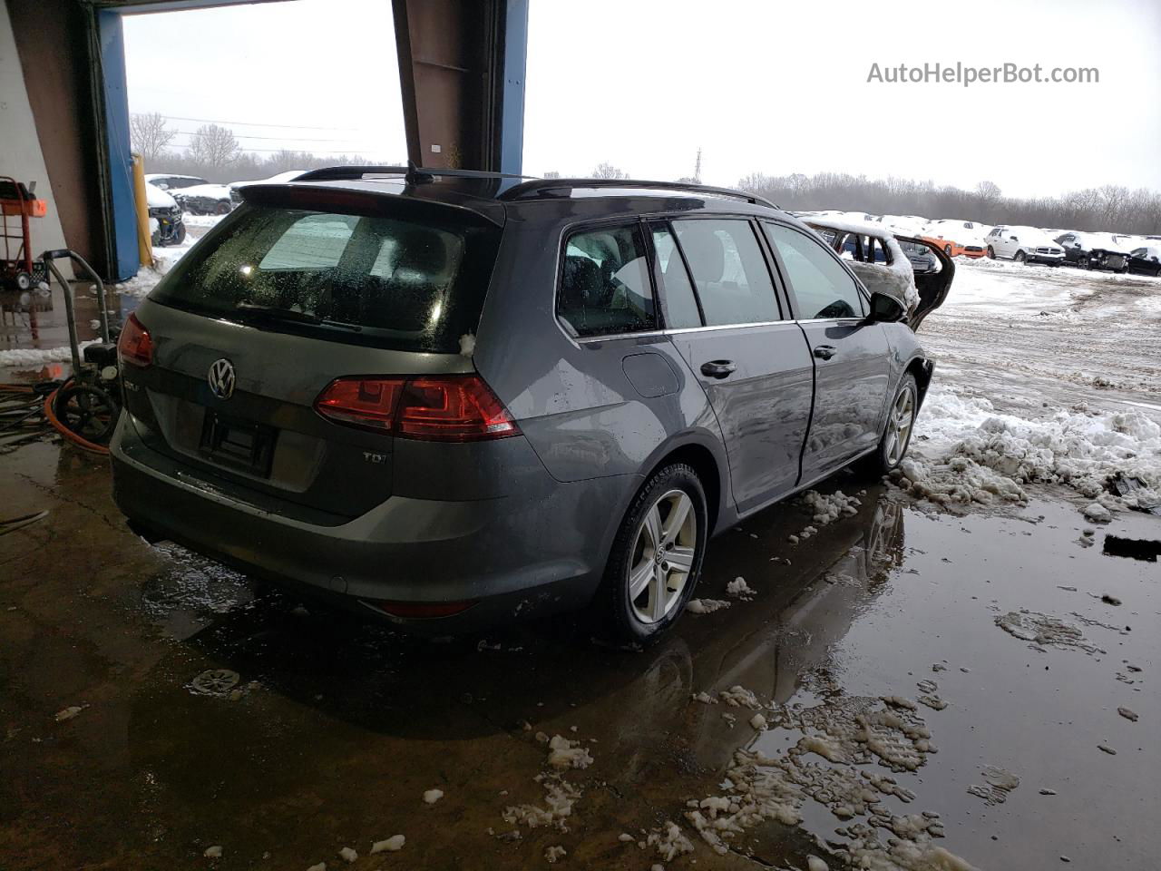 2015 Volkswagen Golf Sportwagen Tdi S Gray vin: 3VWFA7AU6FM515959