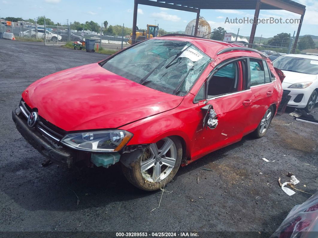 2015 Volkswagen Golf Sportwagen Tdi S 4-door Red vin: 3VWFA7AU6FM519302