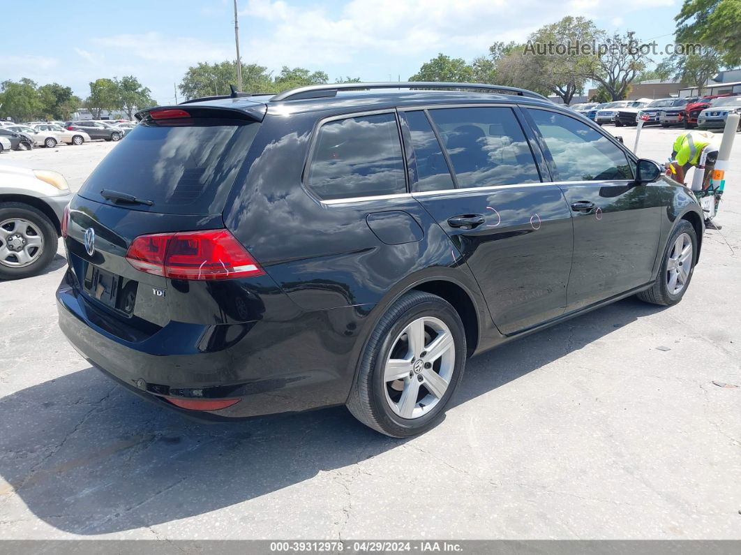 2015 Volkswagen Golf Sportwagen Tdi S 4-door Черный vin: 3VWFA7AU7FM508955