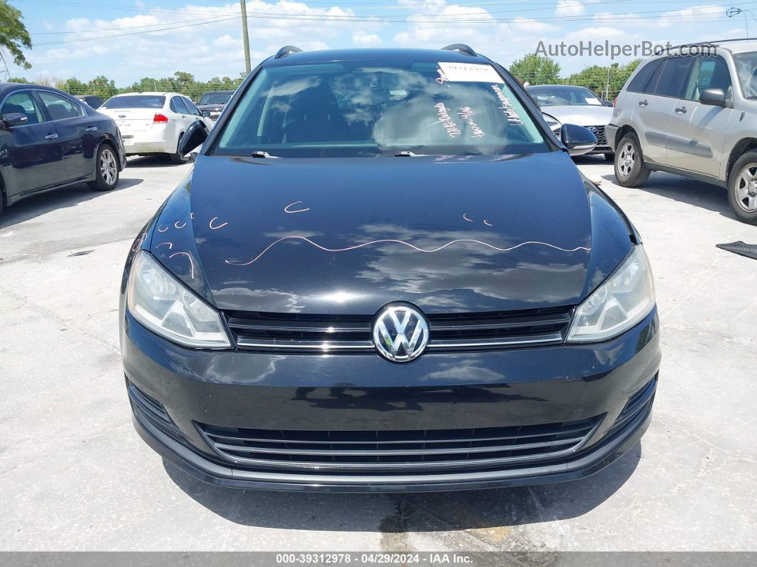 2015 Volkswagen Golf Sportwagen Tdi S 4-door Черный vin: 3VWFA7AU7FM508955