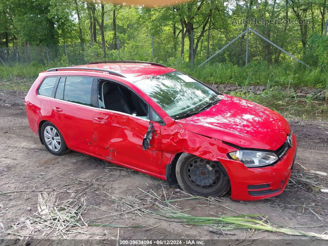 2015 Volkswagen Golf Sportwagen Tdi S 4-door Red vin: 3VWFA7AU8FM503280