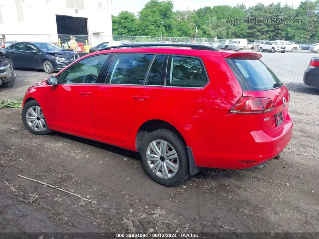 2015 Volkswagen Golf Sportwagen Tdi S 4-door Red vin: 3VWFA7AU8FM503280