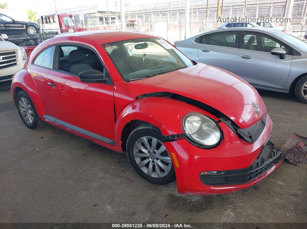 2014 Volkswagen Beetle 2.5l Entry Red vin: 3VWFP7AT0EM623871