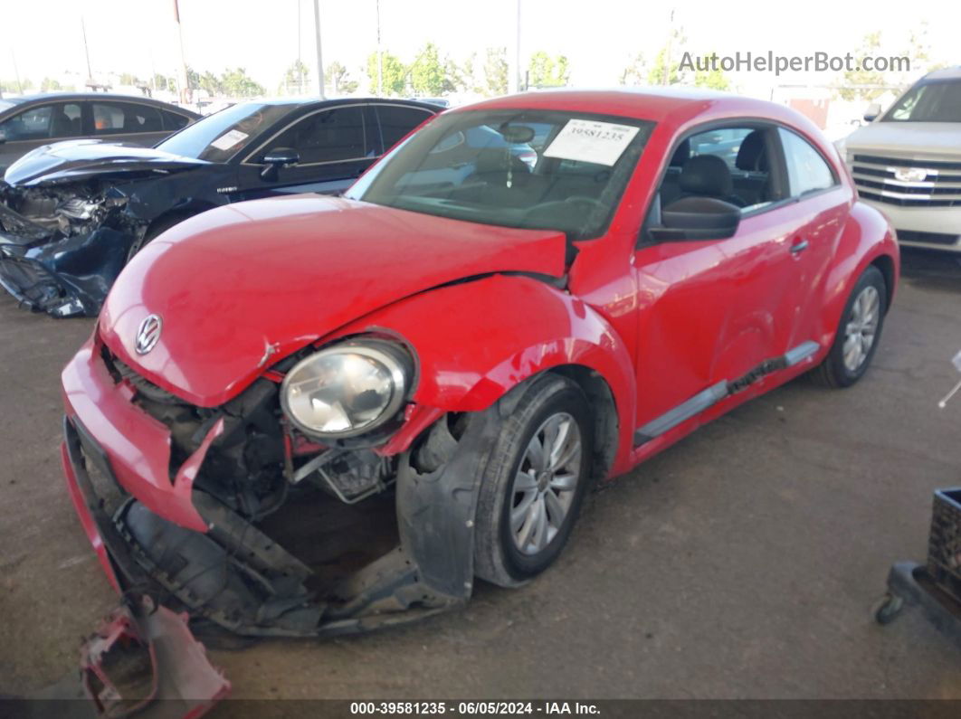 2014 Volkswagen Beetle 2.5l Entry Red vin: 3VWFP7AT0EM623871