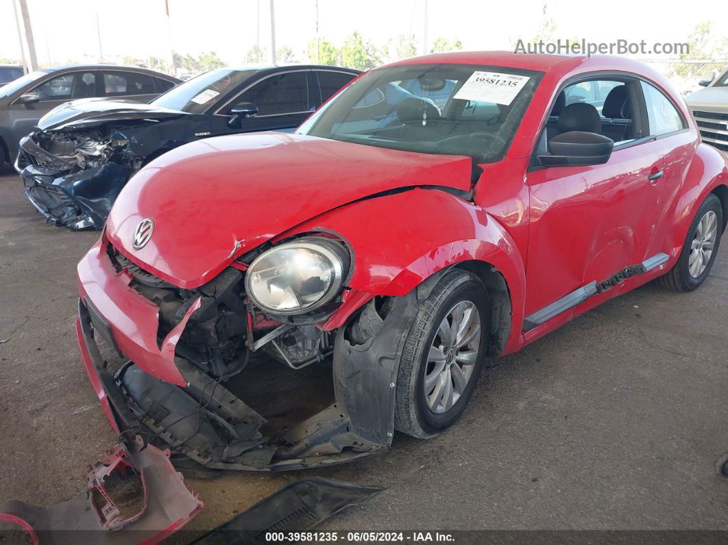 2014 Volkswagen Beetle 2.5l Entry Red vin: 3VWFP7AT0EM623871