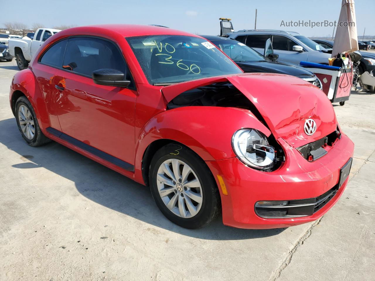 2014 Volkswagen Beetle  Красный vin: 3VWFP7AT0EM624700