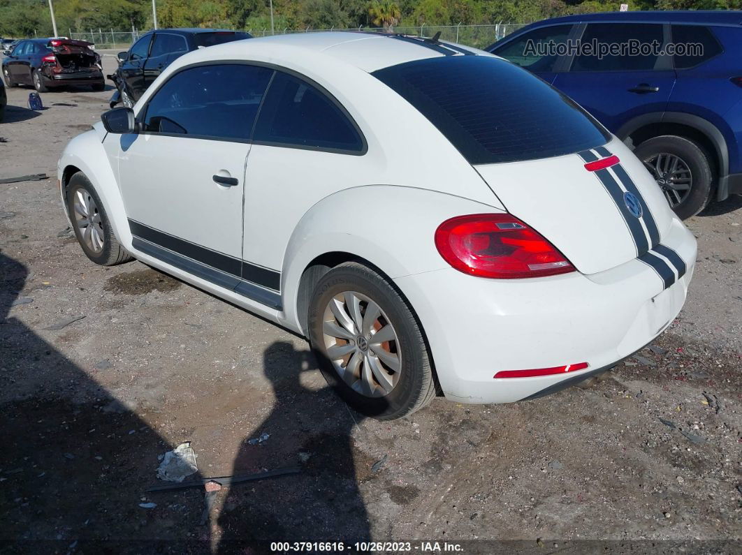 2014 Volkswagen Beetle 2.5l Entry White vin: 3VWFP7AT7EM623303